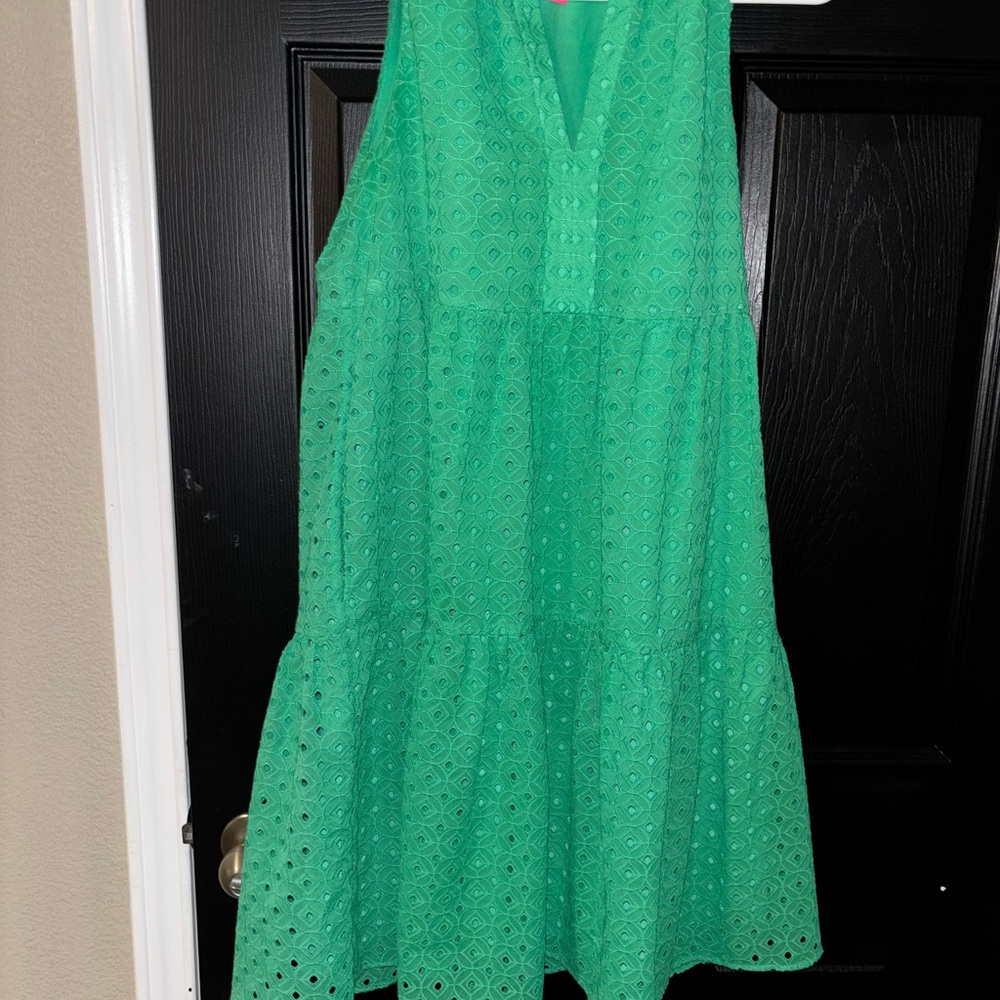 Lilly Pulitzer Green Sleeveless Halter Mini Dress